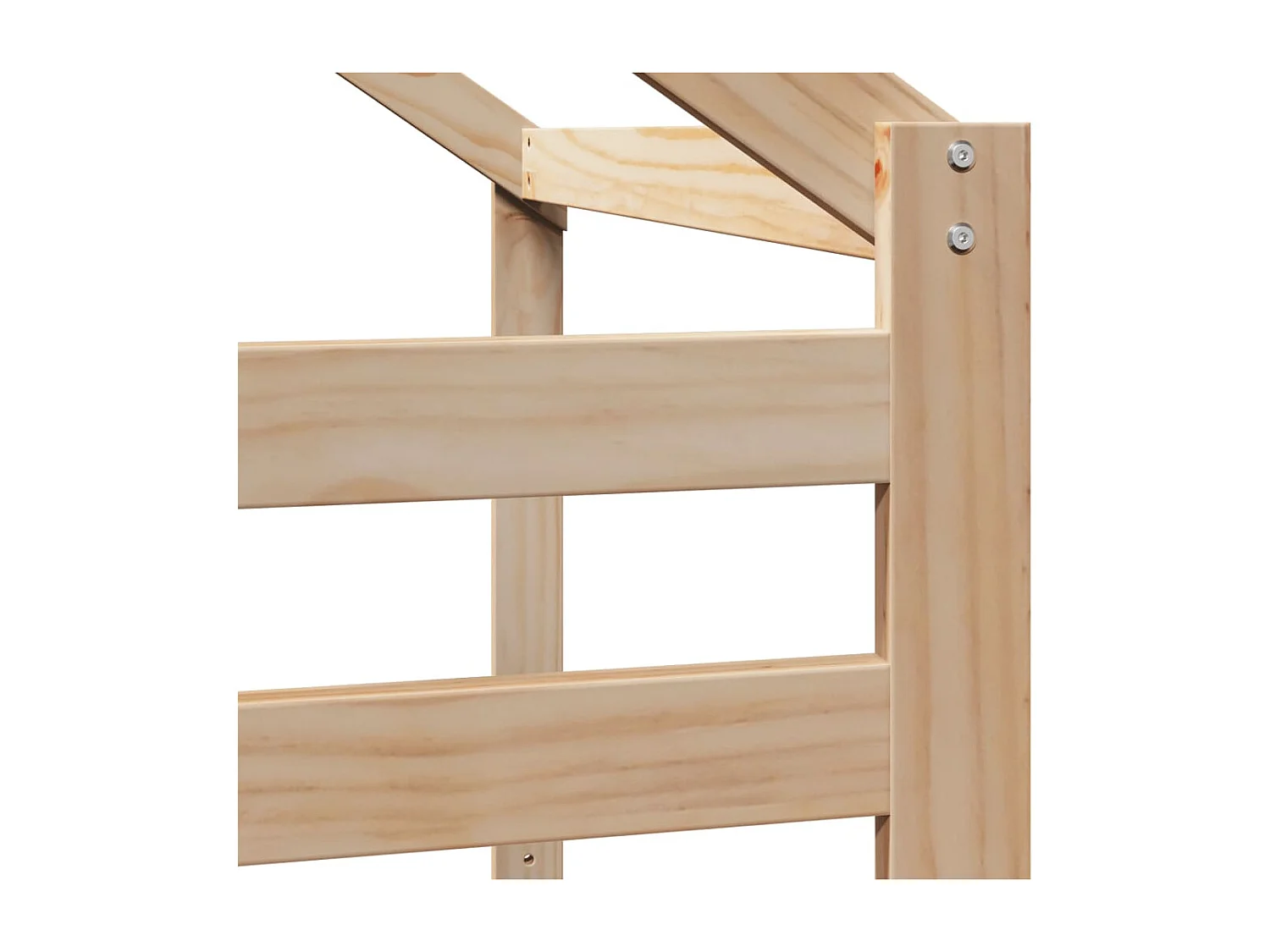 Lit haut sans matelas 75x190 cm bois de pin massif