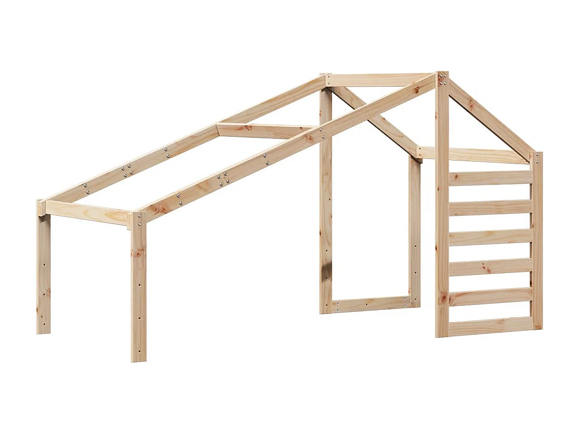 Lit haut sans matelas 90x200 cm bois de pin massif