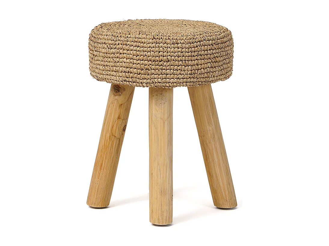 The Raffia Stool - Natural