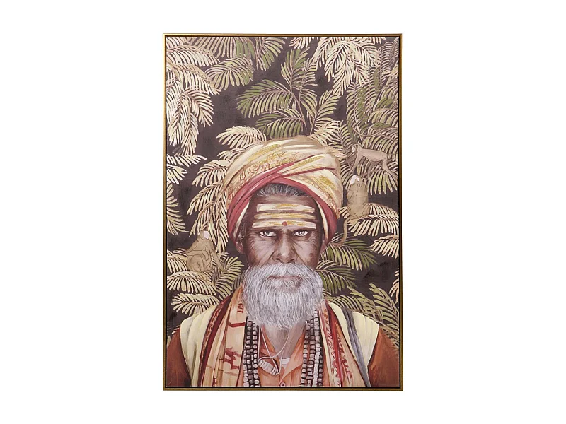 Cuadro Hombre 80% Pintado A Mano Marco 80x4x120 Cm