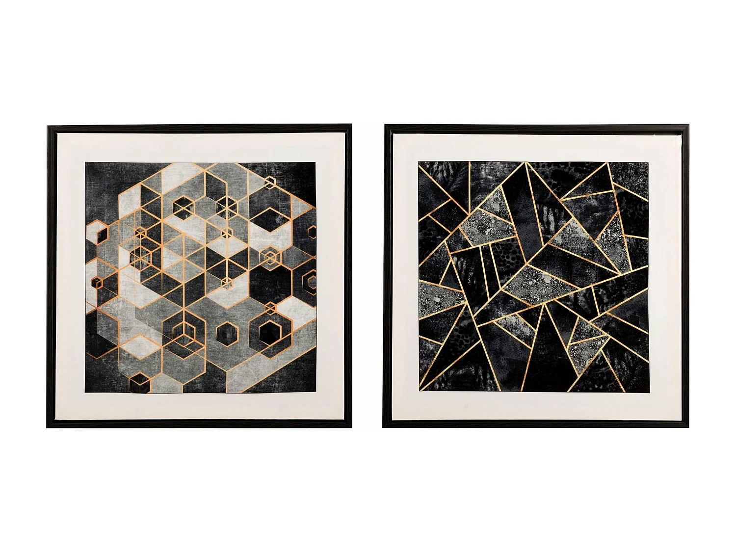 Set 4 Cuadros Impresion Abstracto 40x2,8x40 Cm