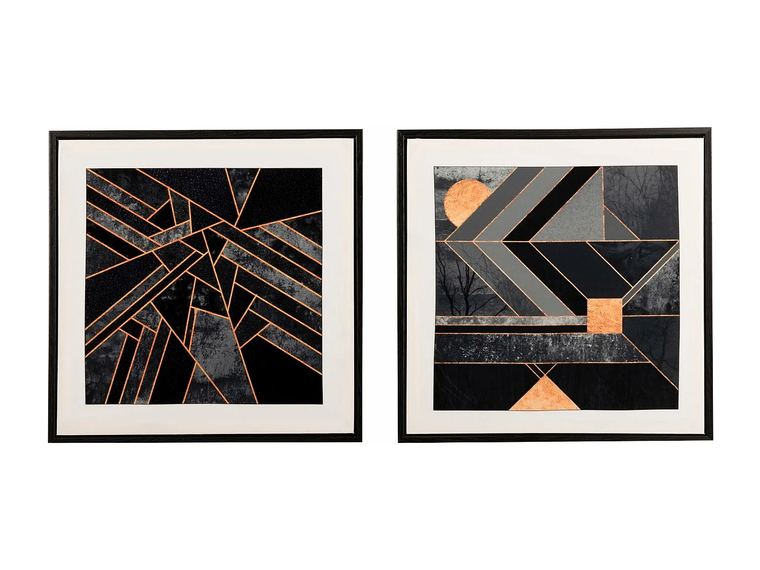 Set 4 Cuadros Impresion Abstracto 40x2,8x40 Cm