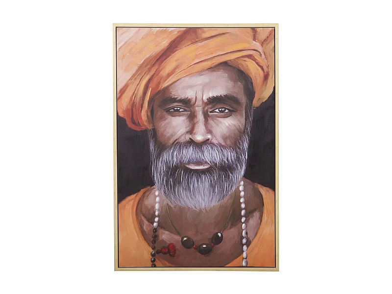 Cuadro Hombre 80% Pintado A Mano Marco 80x4x120 Cm