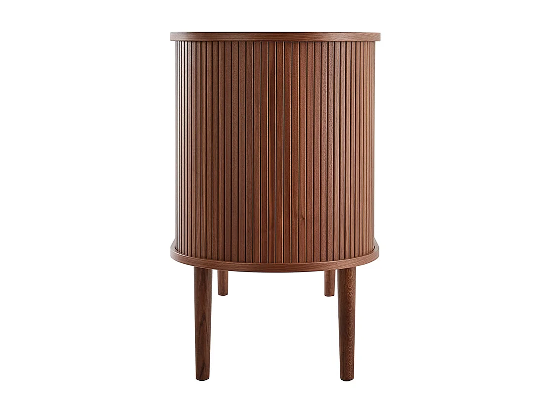 Aparador vintage de madera oscura de nogal con 2 puertas correderas 138 cm EPIC