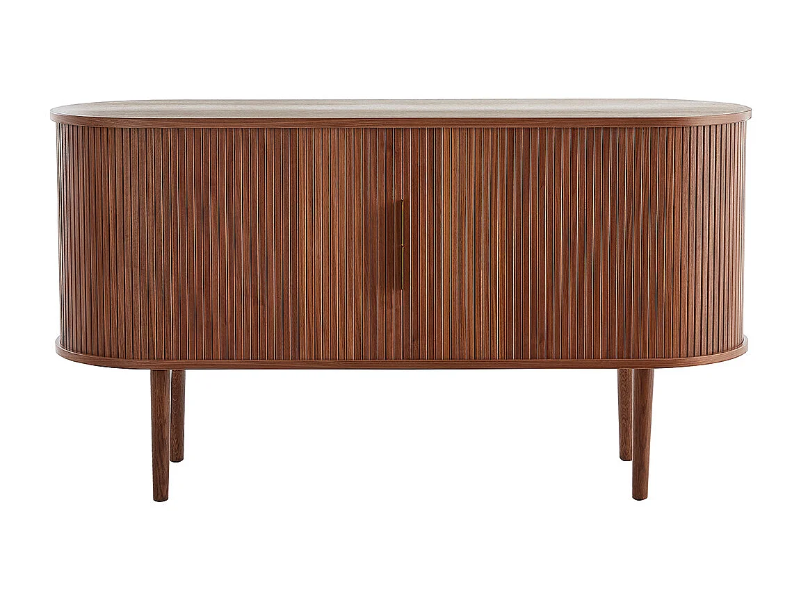 Credenza vintage in legno scuro noce 2 ante scorrevoli L138 cm EPIC