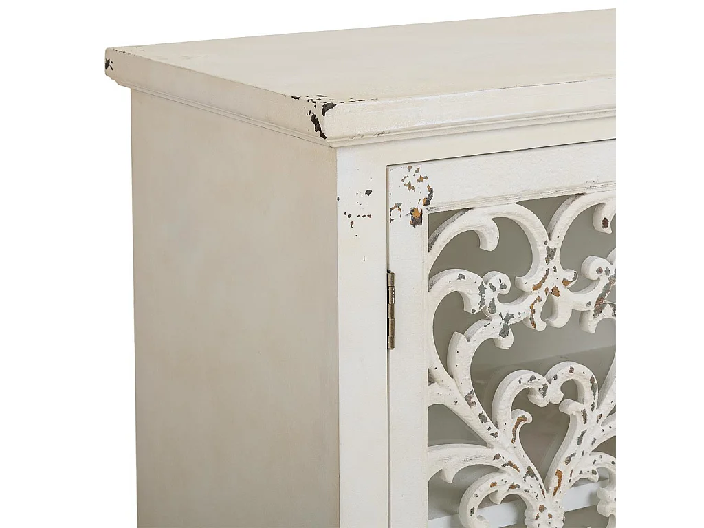 Buffet en bois blanc 120x40x91h