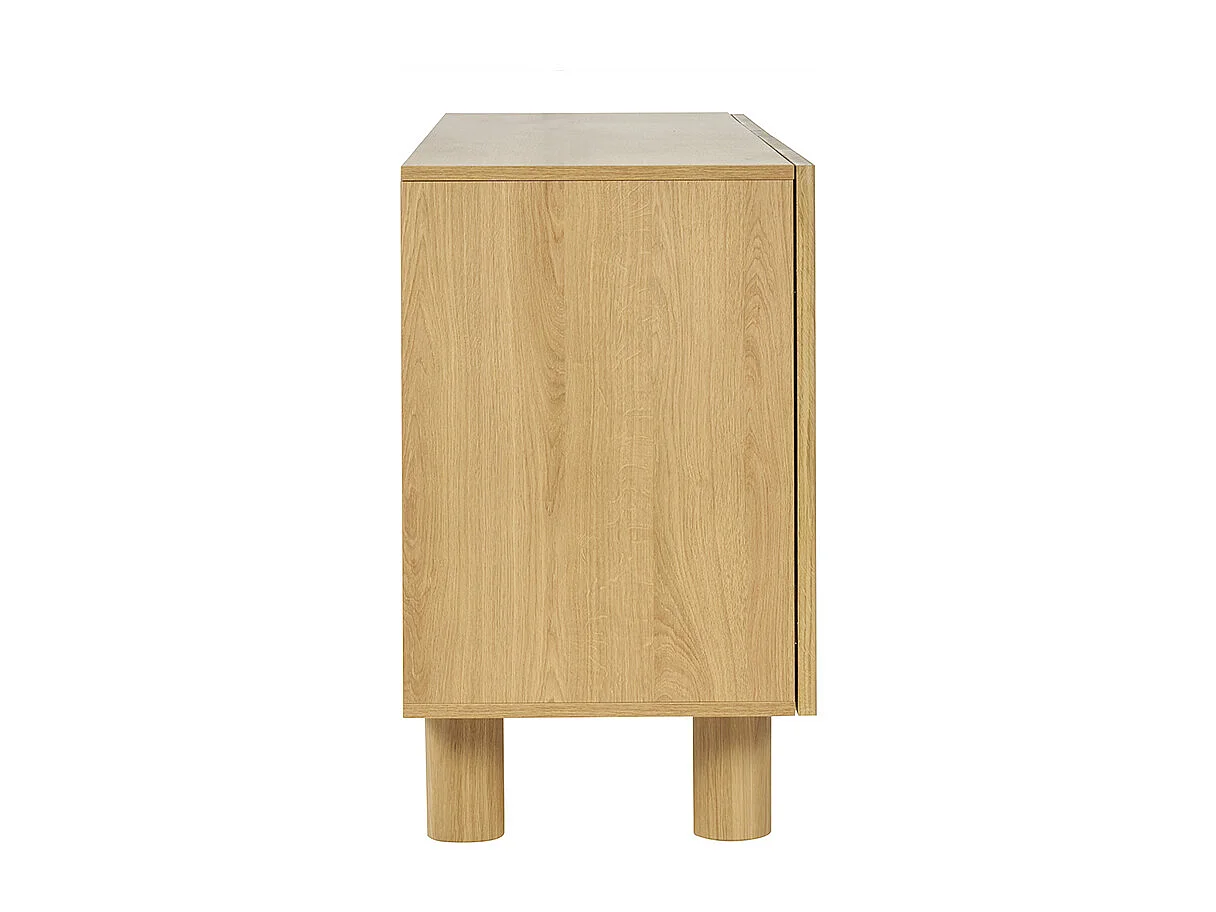 Aparador de 4 puertas roble macizo claro 180 cm GOSHI