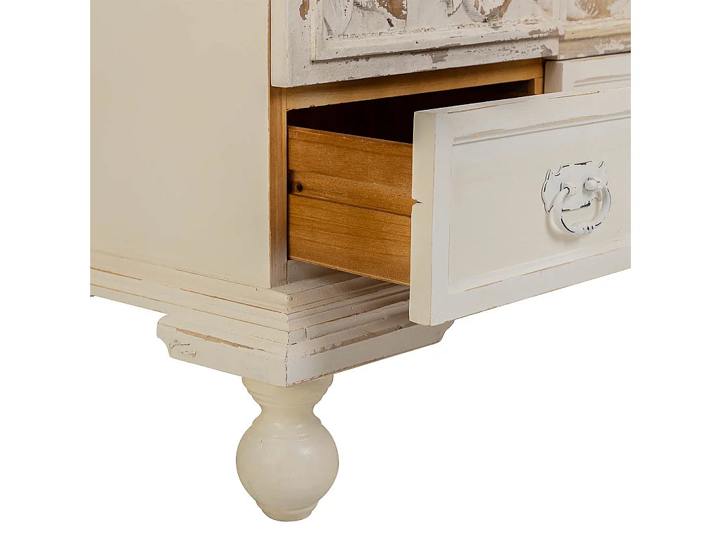 Aparador de madera blanco 115x43x110