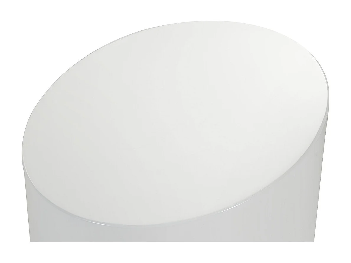 Tables basses gigognes ovales design finition blanc laqué brillant (lot de 2) FAMOSA