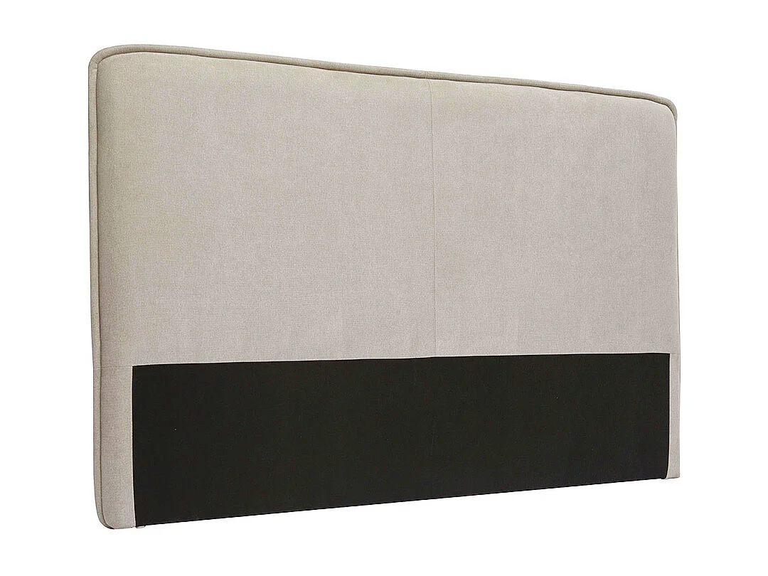 Tête de lit en tissu effet velours beige naturel L175 cm MARCIA