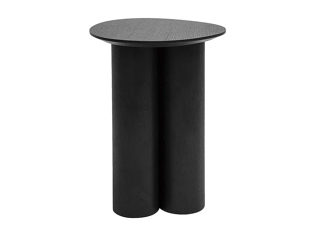 Table d'appoint design bois noir L44 cm HOLLEN