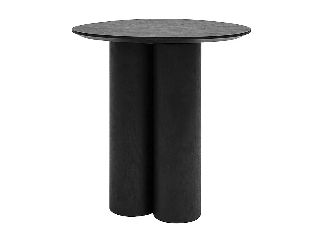 Table d'appoint design bois noir L44 cm HOLLEN