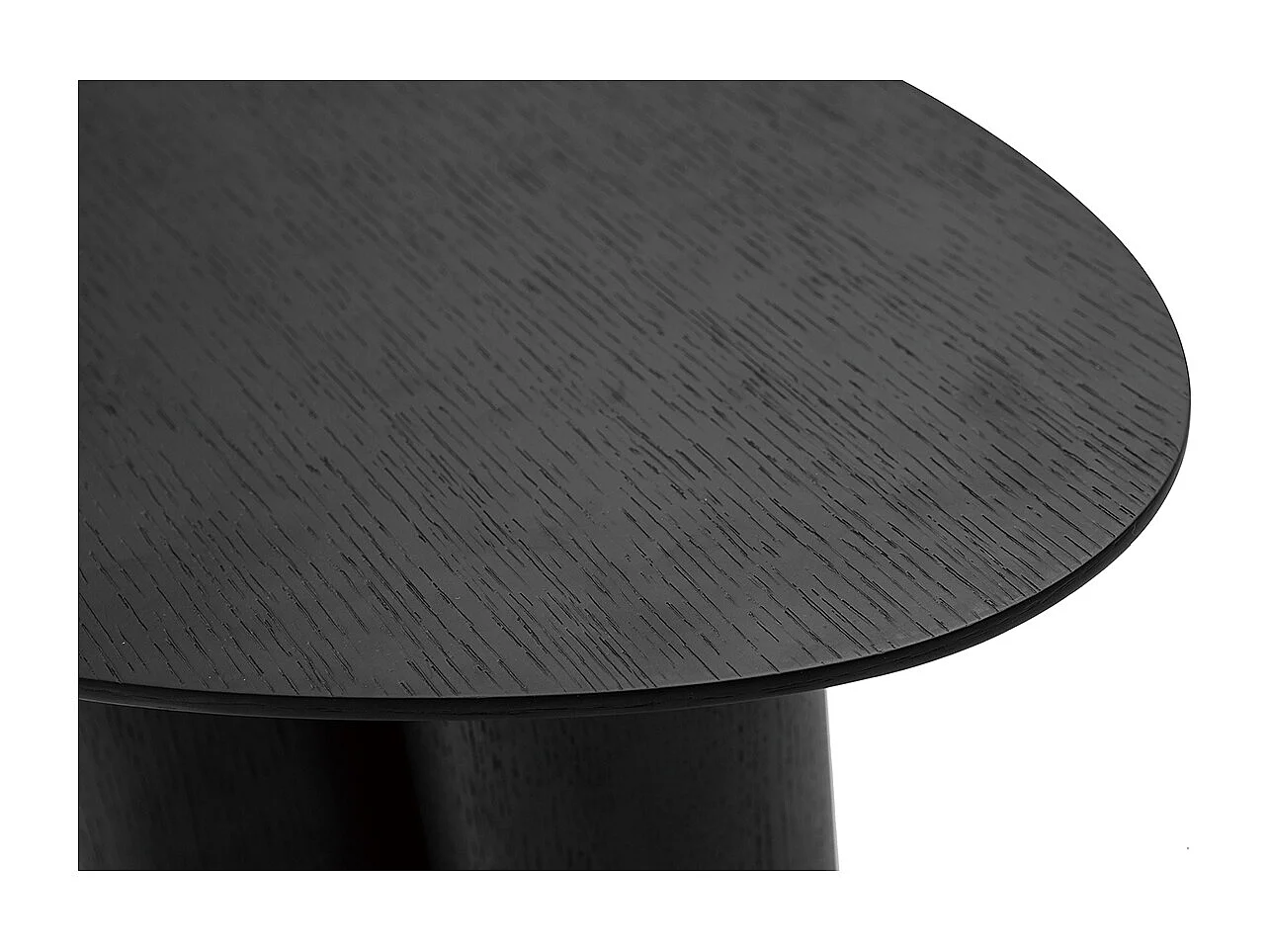 Table d'appoint design bois noir L44 cm HOLLEN