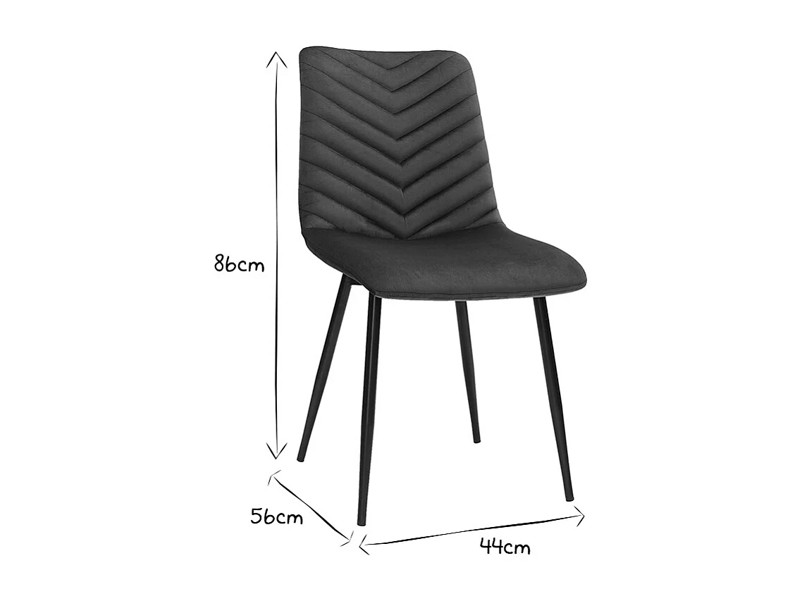 Sedie design in tessuto velluto blu petrolio e metallo nero (set di 2) PUMPKIN