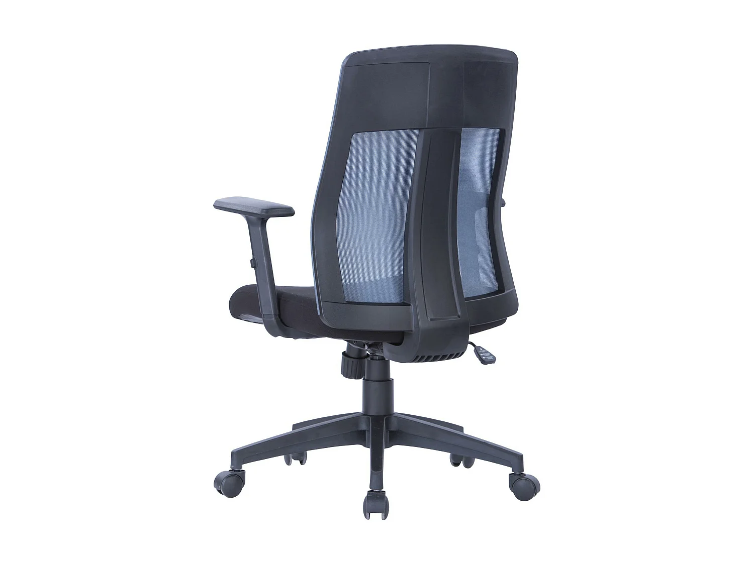 Laguna | Chaise de bureau à dossier haut en tissu gris / noir