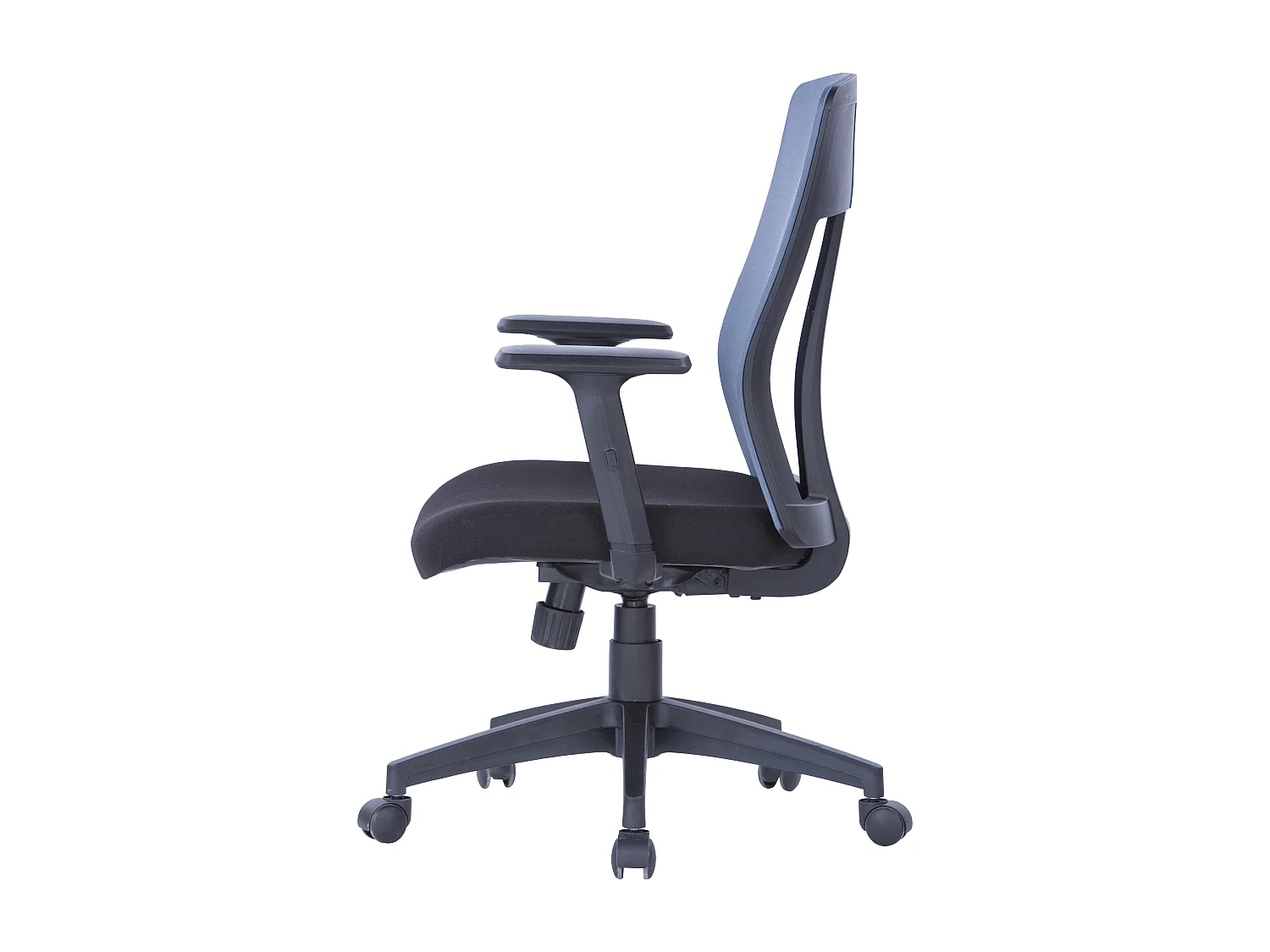 Laguna | Bureaustoel met hoge rugleuning in stof grijs/zwart