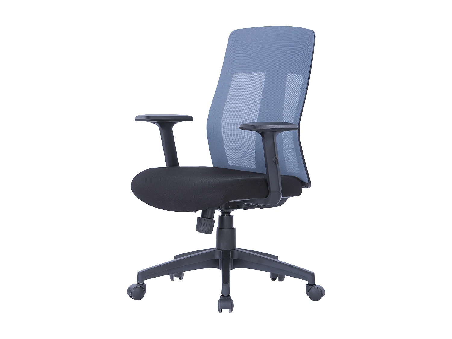 Laguna | Bureaustoel met hoge rugleuning in stof grijs/zwart