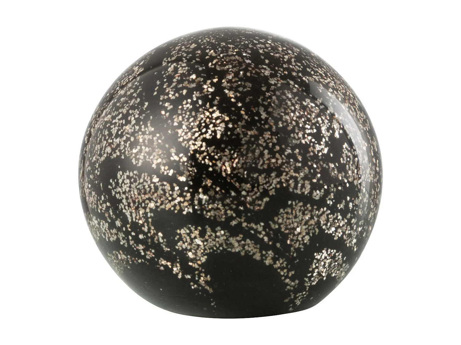 Presse-Papier en Verre "Stardust" 10cm Noir & Or