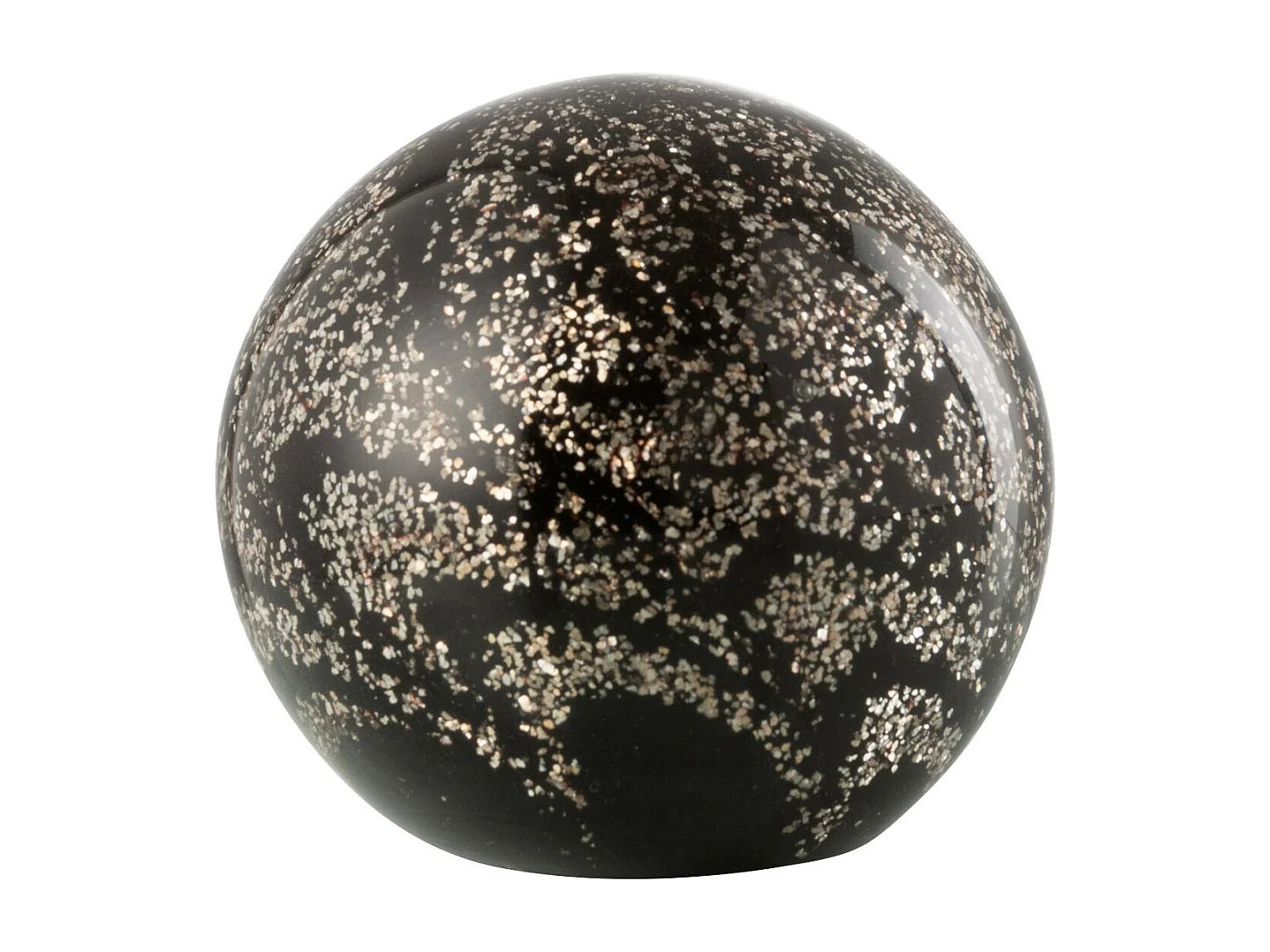 Presse-Papier en Verre "Stardust" 10cm Noir & Or