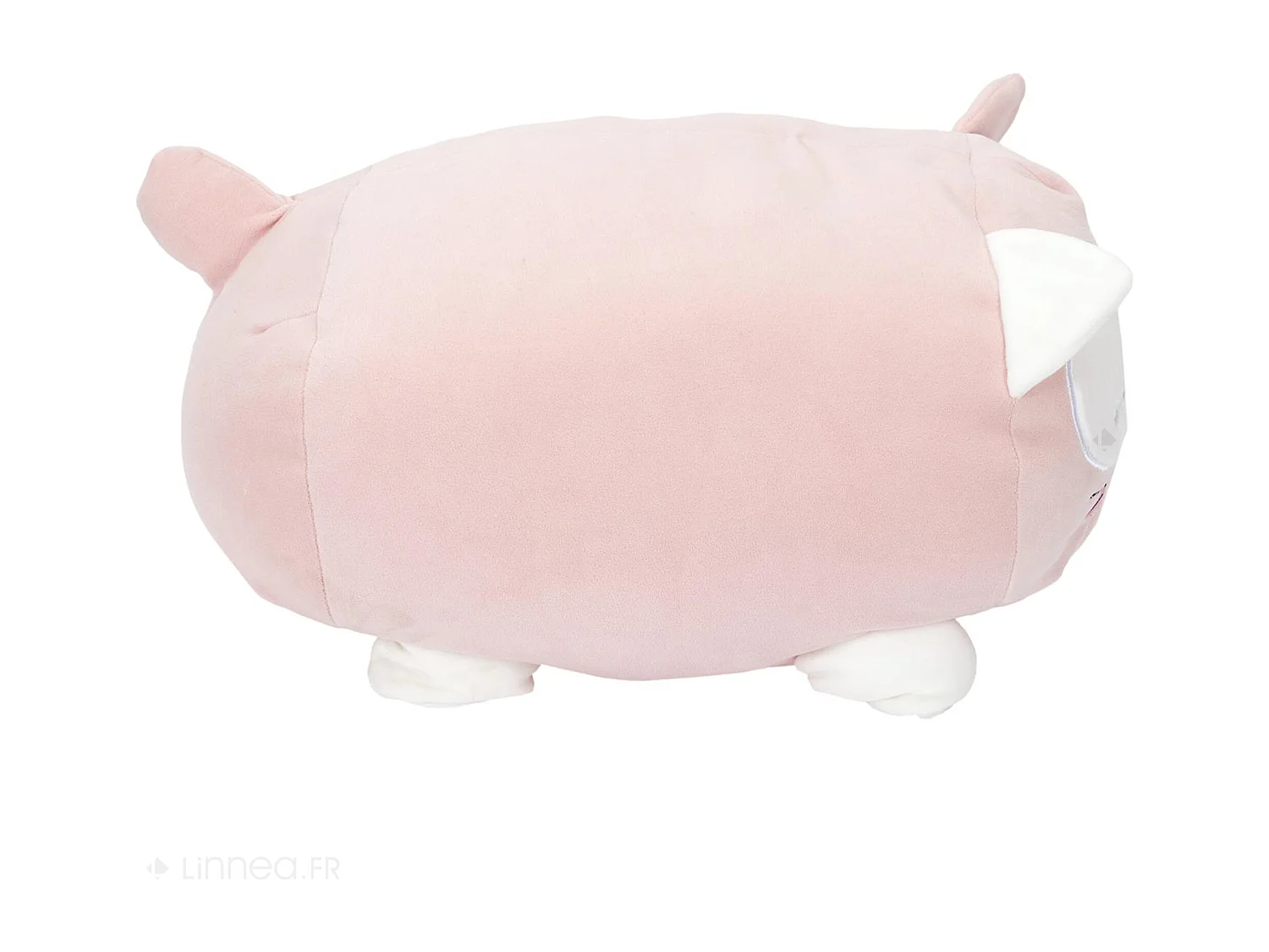 Peluche coussin en polyester personnage chat 30x30 cm collection PETS rose