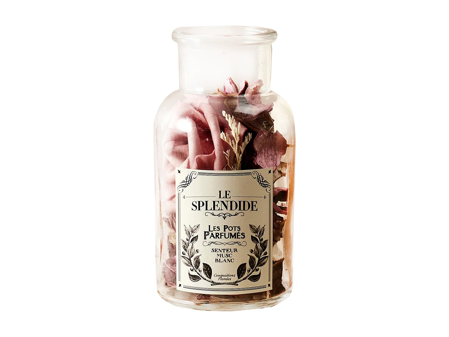 Pot pourri LES POTS PARFUMES "Le Splendide" rose senteur musc blanc