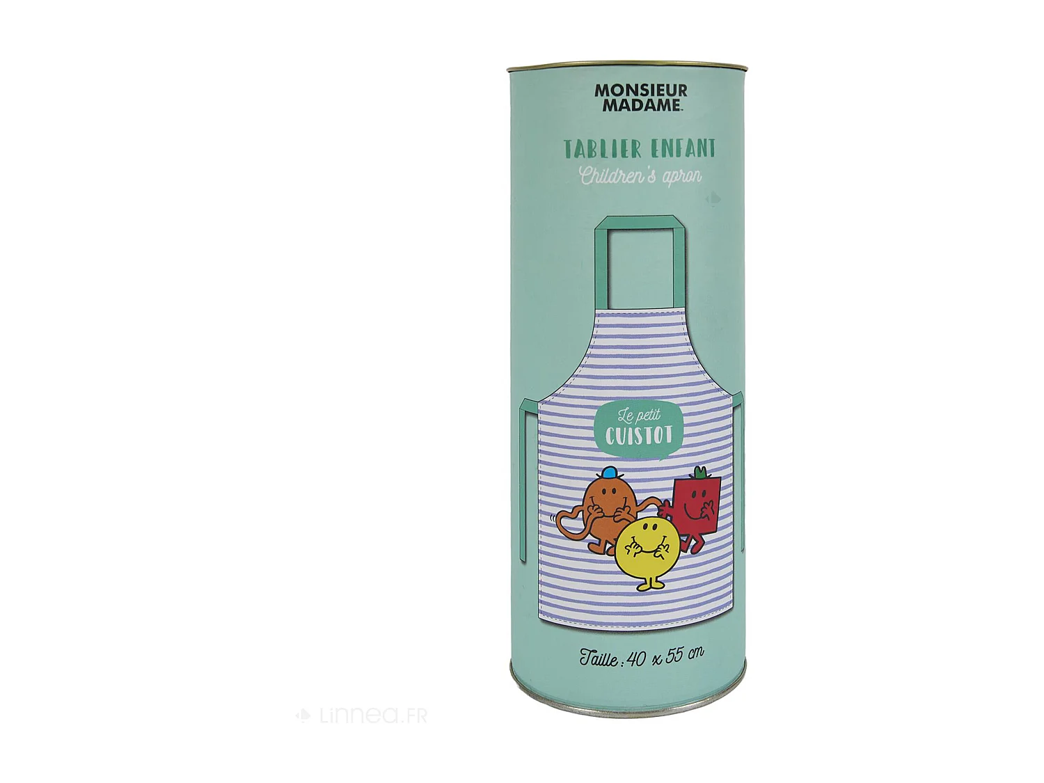 Tablier de cuisine enfant MONSIEUR MADAME vert