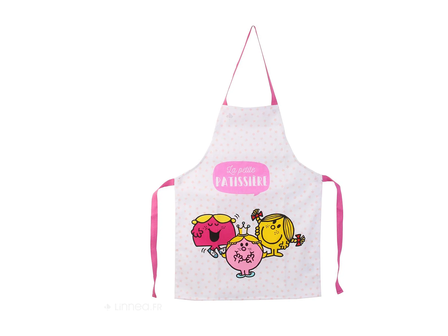 Tablier de cuisine enfant MONSIEUR MADAME rose
