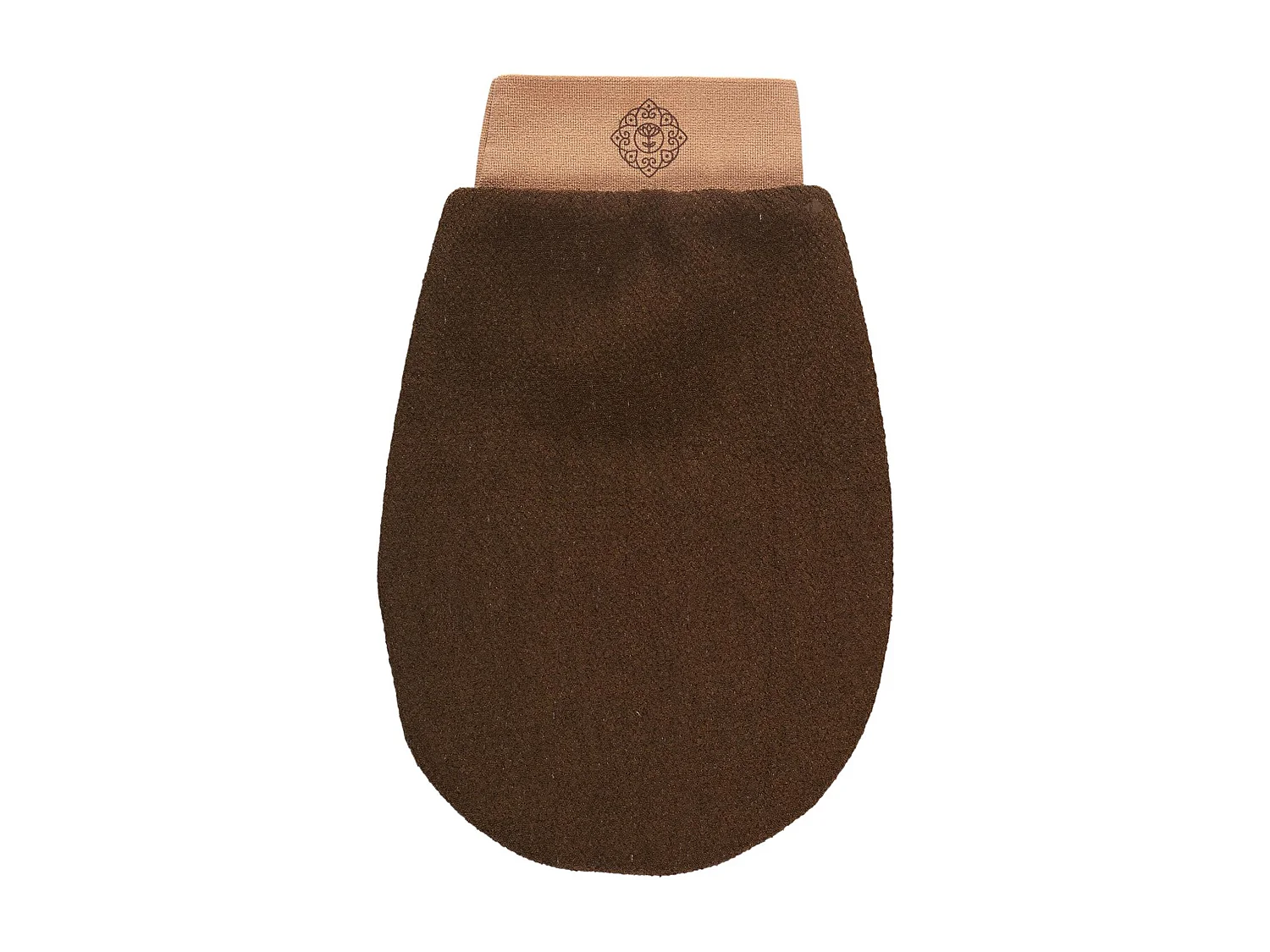 Lot de 2 gants de gommage en polyester collection ALMA marron