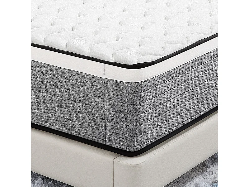 Matelas 160x200 cm INRE mousse à mémoire de forme, épaisseur 20cm, confort ferme, confort optimal, 7 zones ergonomique