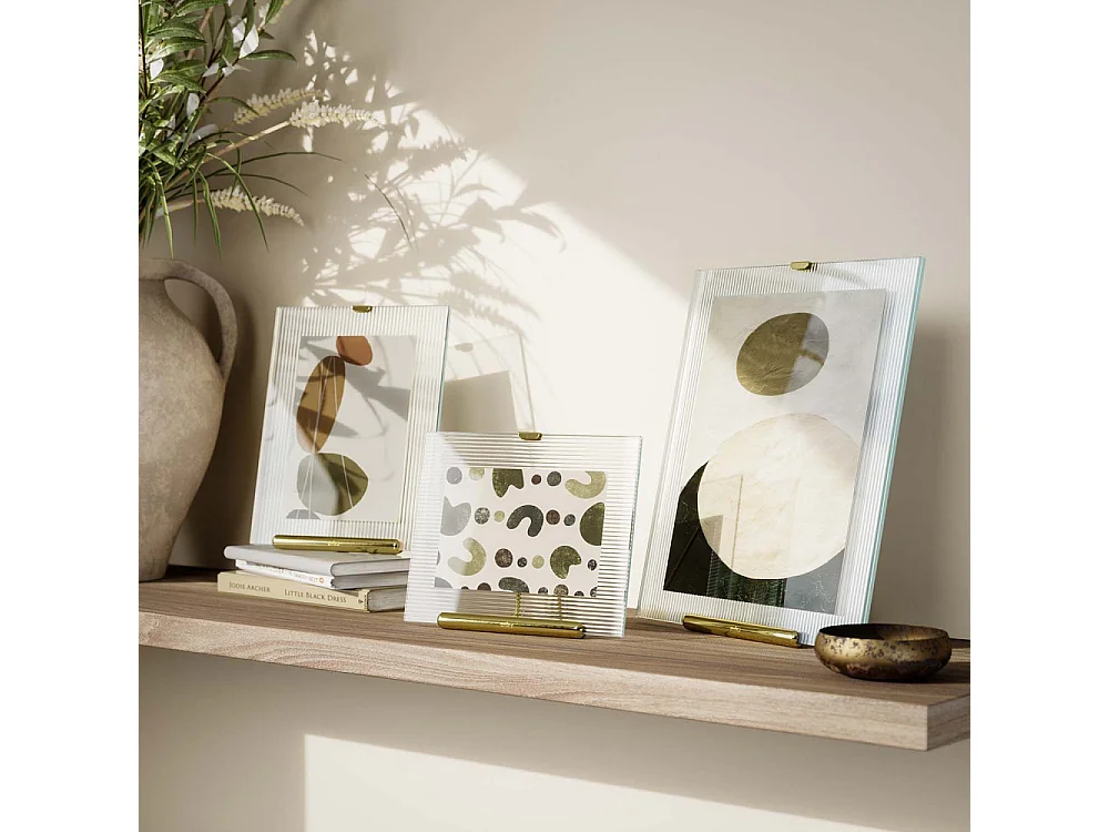 Flute Cornice portafoto Ottone