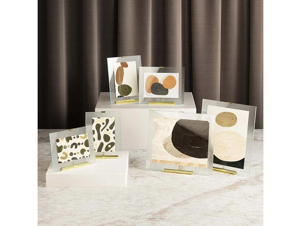 Flute Cornice portafoto Ottone