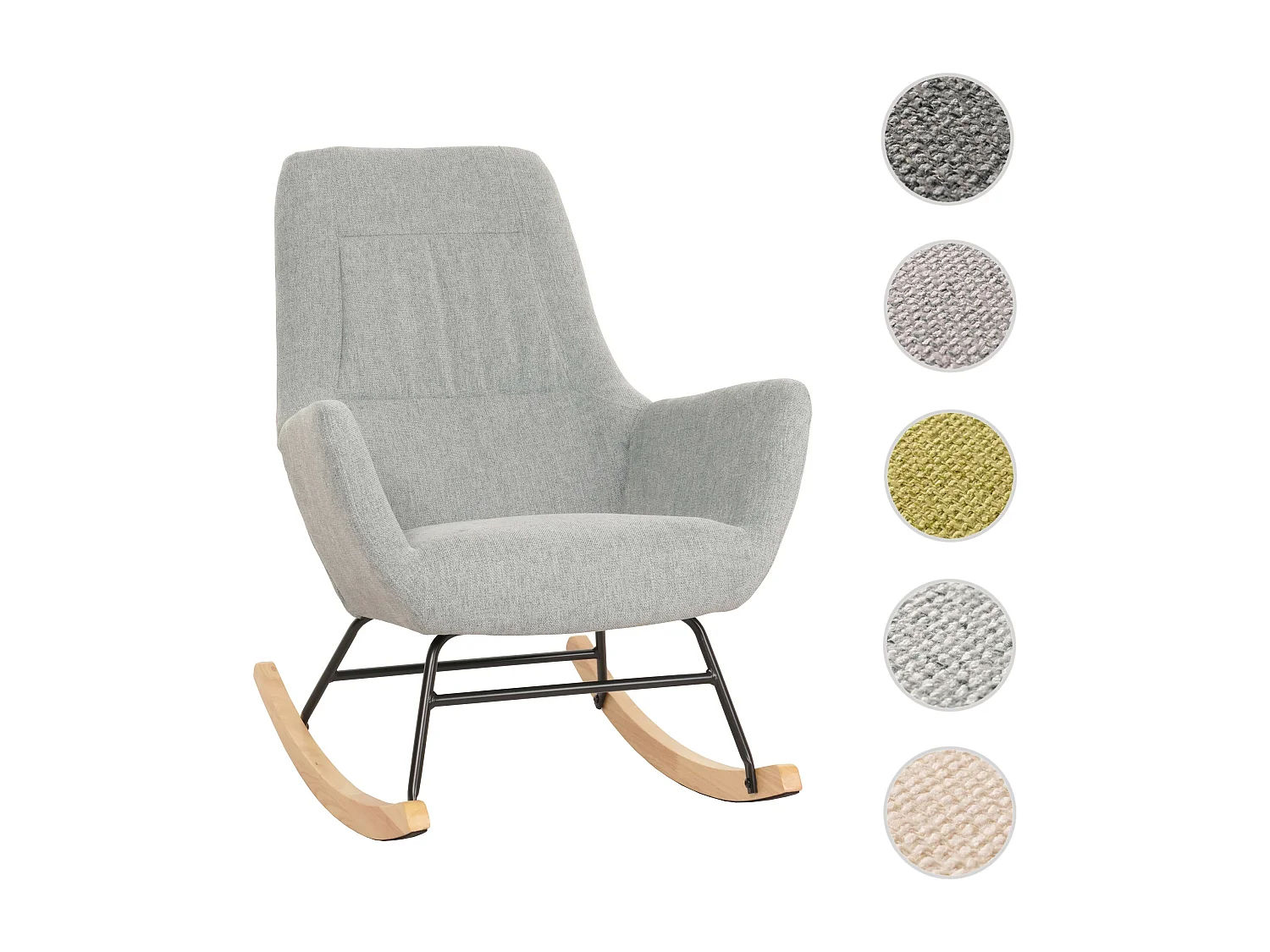 Chaise à bascule MCW-N13,  gris-vert