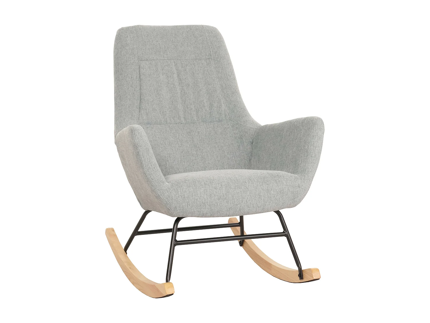 Fotel bujany MCW-N13,  szaro-zielony