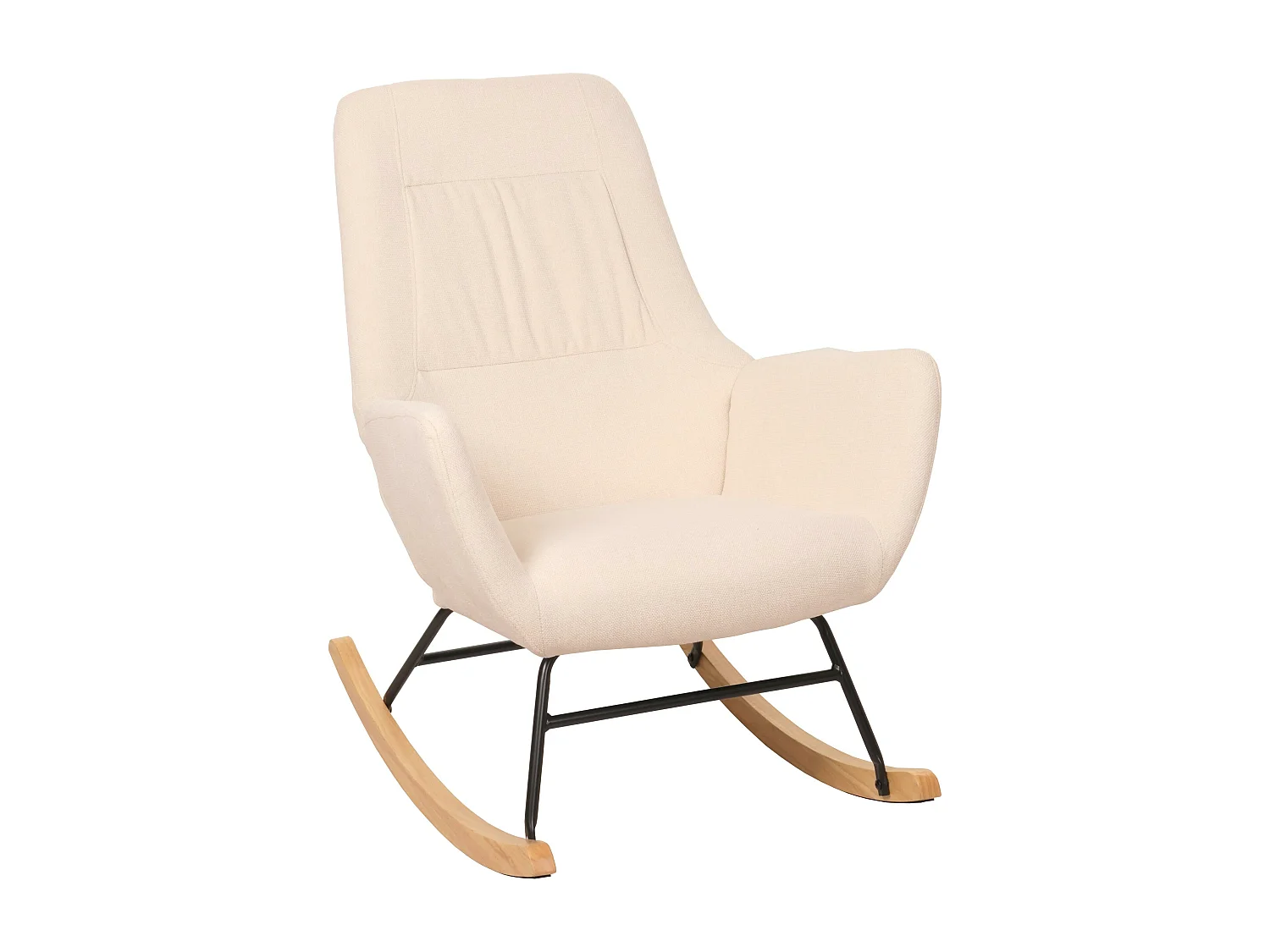 Fotel bujany MCW-N13,  kremowy