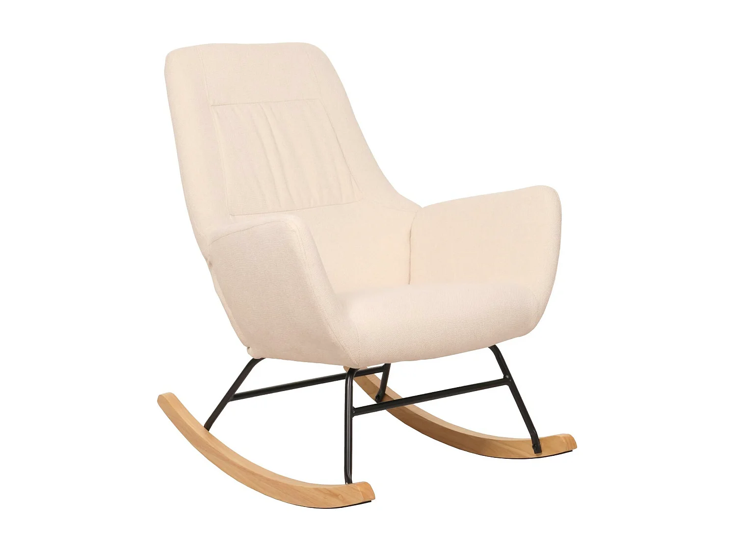 Fotel bujany MCW-N13,  kremowy