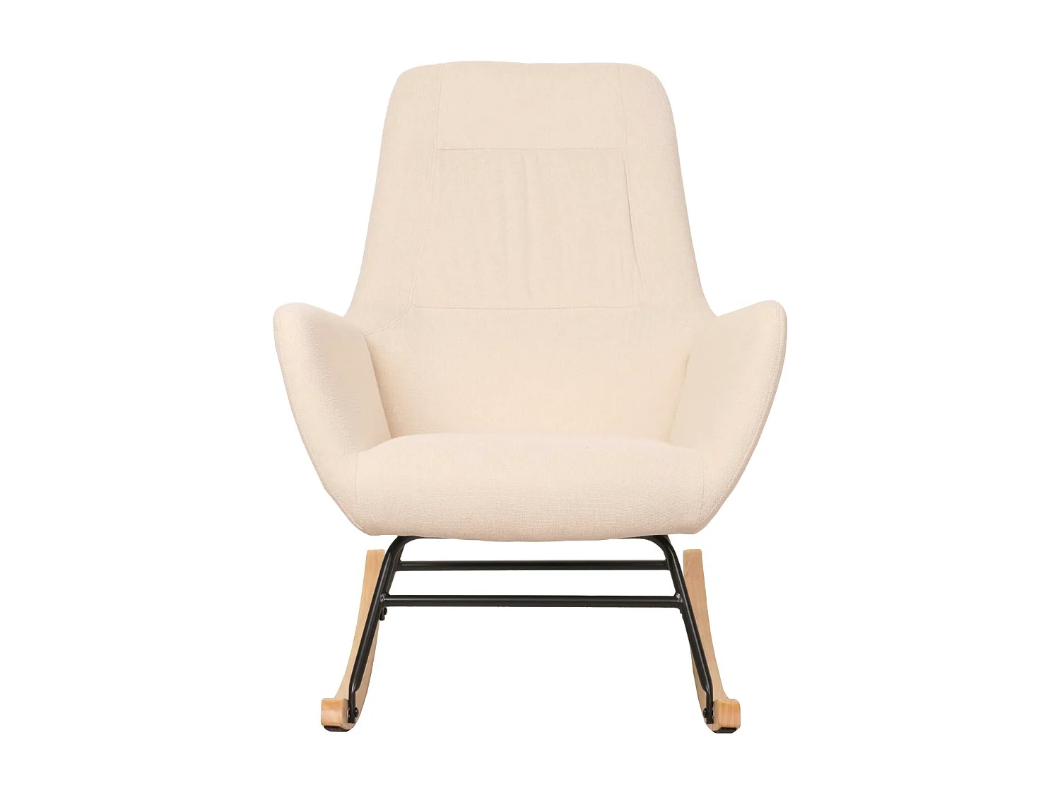 Fotel bujany MCW-N13,  kremowy