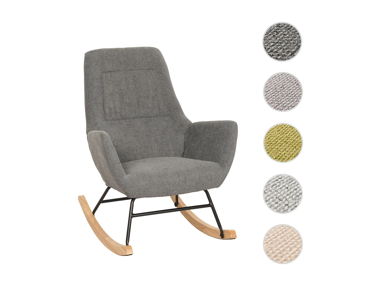 Chaise à bascule MCW-N13,  gris foncé