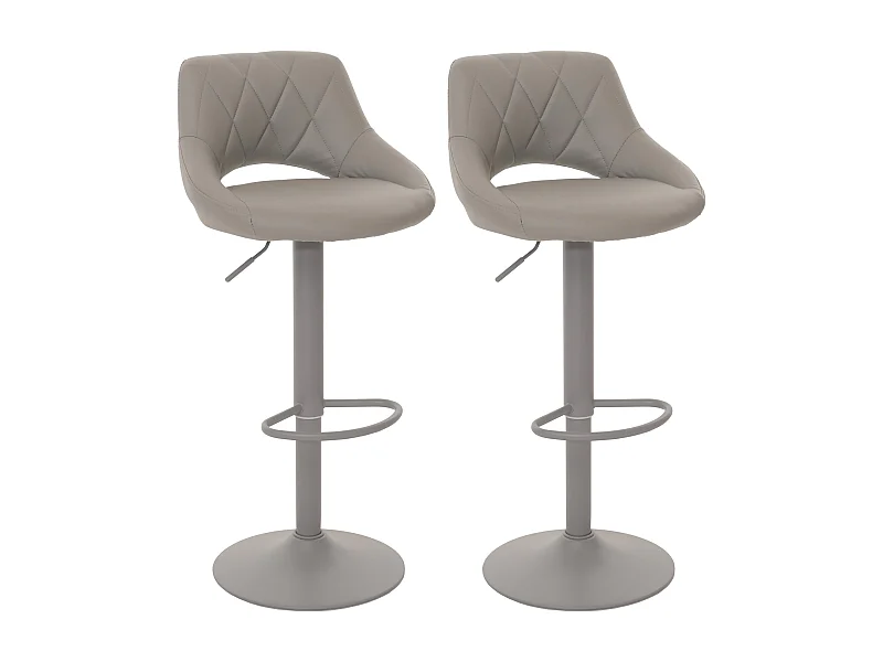 Set van 2 barkrukken MCW-N64,  grijs