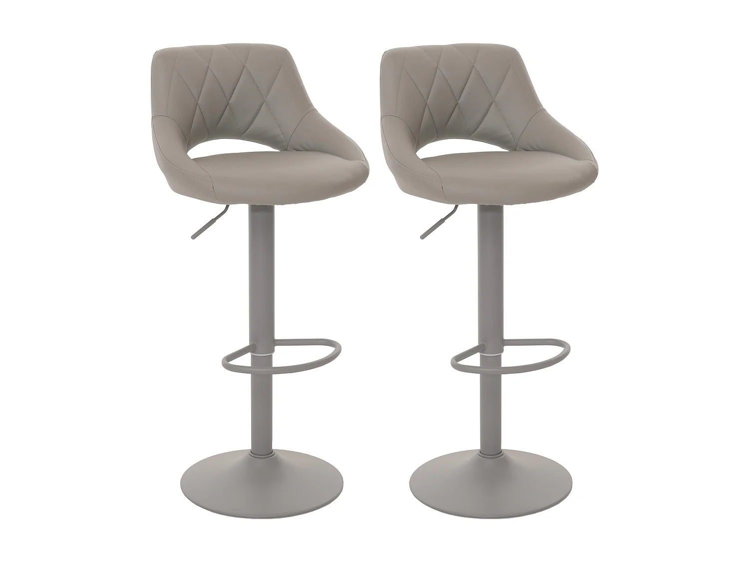 2er-Set Barhocker MCW-N64, Grau