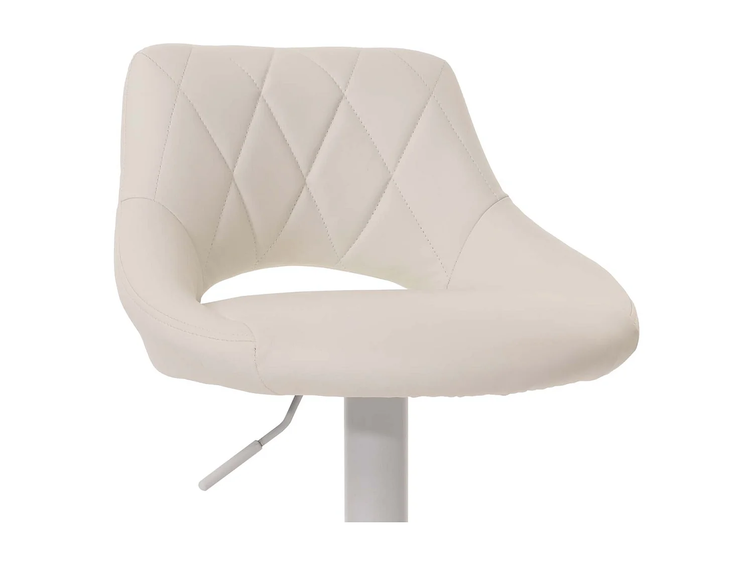 Lot de 2 tabourets de bar MCW-N64,  blanc