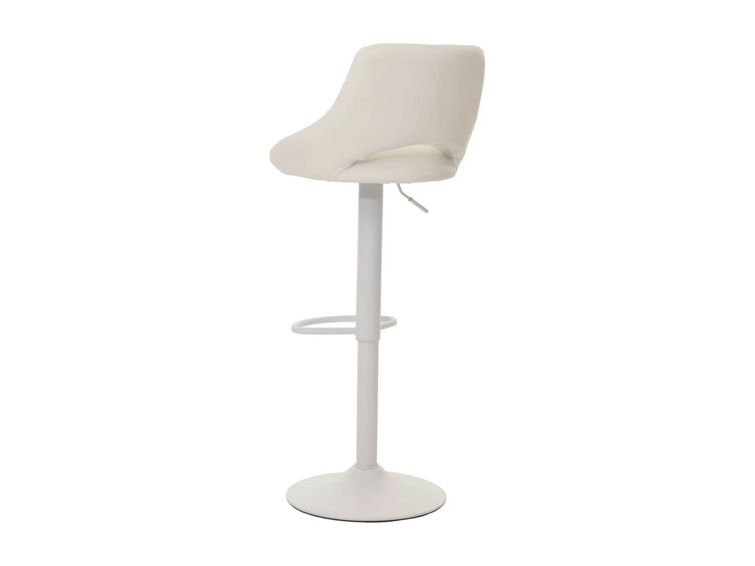 Lot de 2 tabourets de bar MCW-N64,  blanc