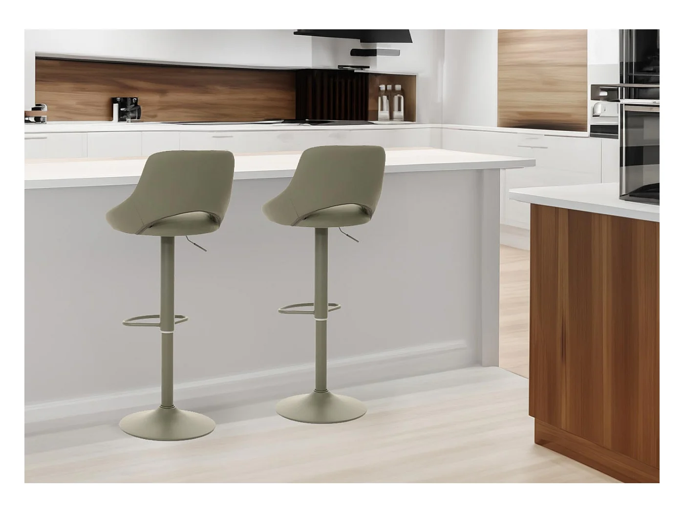 Set van 2 barkrukken MCW-N64,  groen