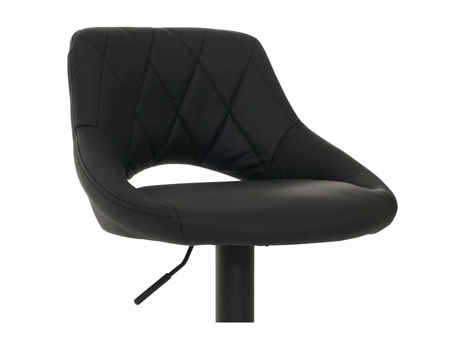 Set di 2 sgabelli da bar MCW-N64, da banco, regolabili poggiapiedi girevole, in ecopelle ~ nero