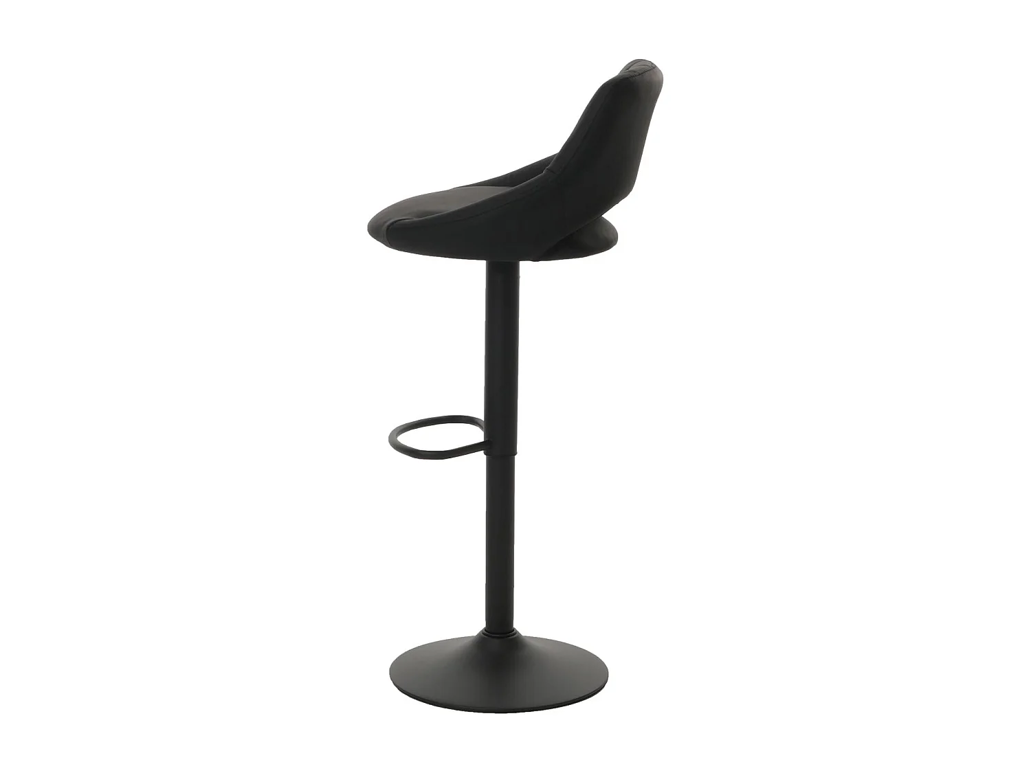 Lot de 2 tabourets de bar MCW-N64,  noir