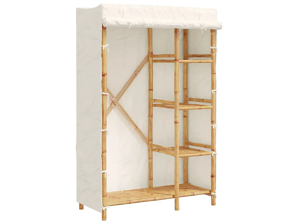 Garde-robe 110x45x170 cm bambou