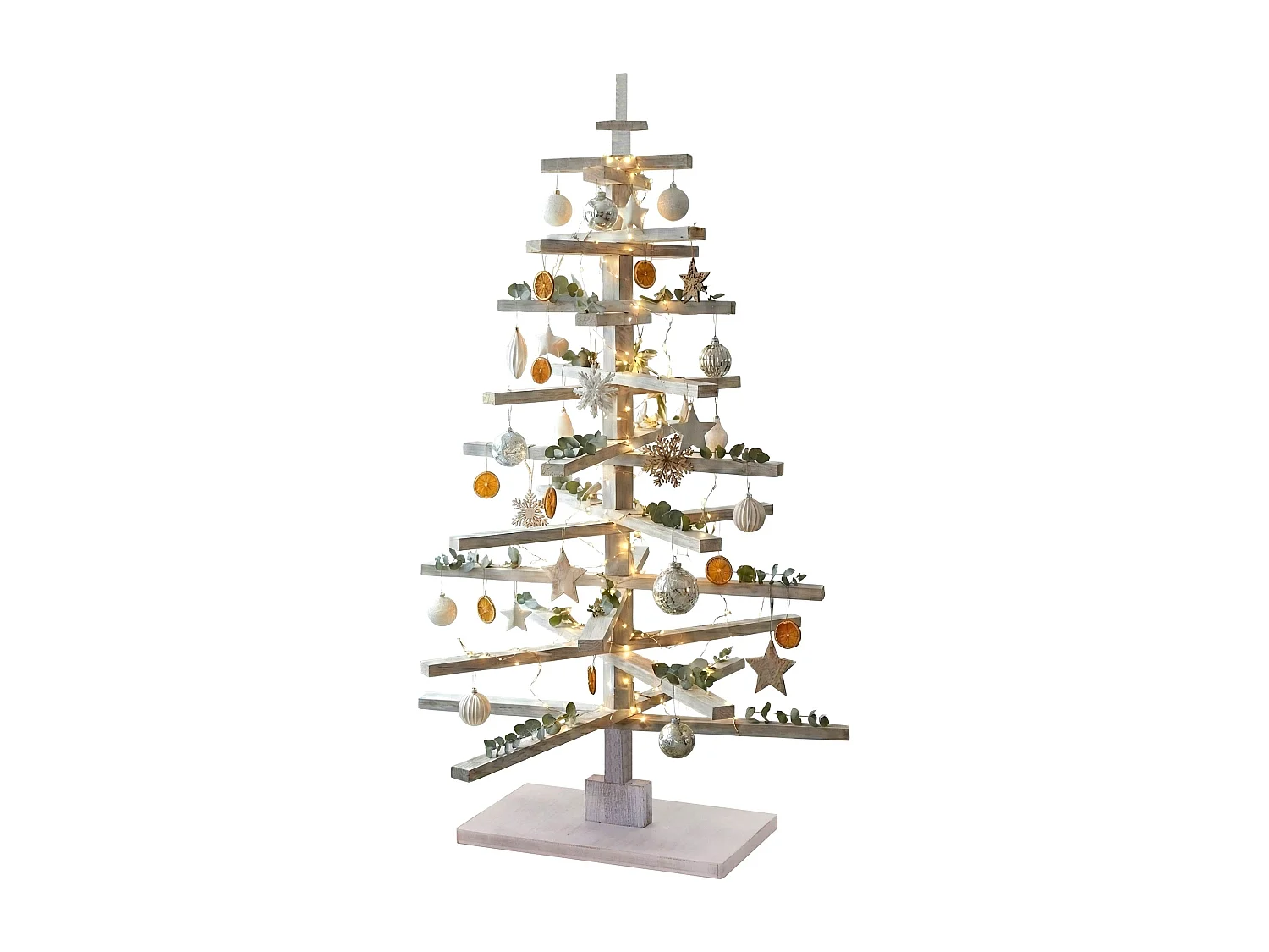 Arbre de Noël décoratif MCW-H77,  blanc