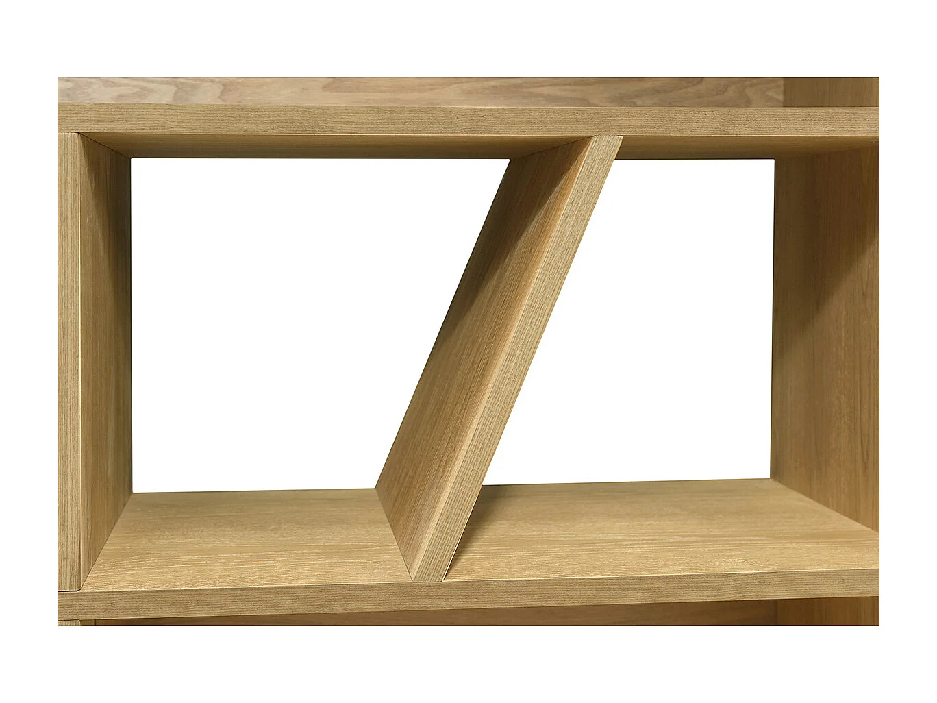 Bibliothèque design en bois clair L120 cm AZTEQUE