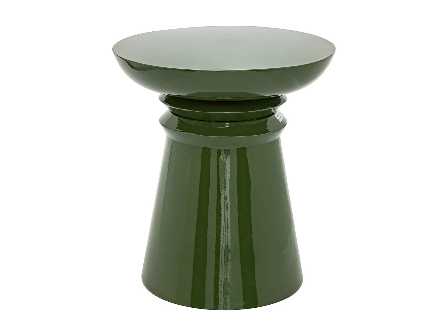 Table à café Table d'appoint Totem en métal Vert D 38 cm