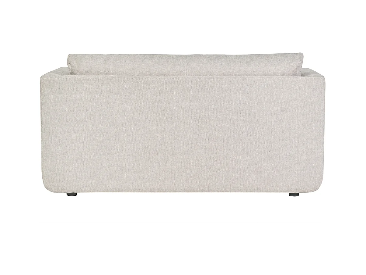 Sofá cama de 2 plazas de tela efecto terciopelo texturizado beige LEON