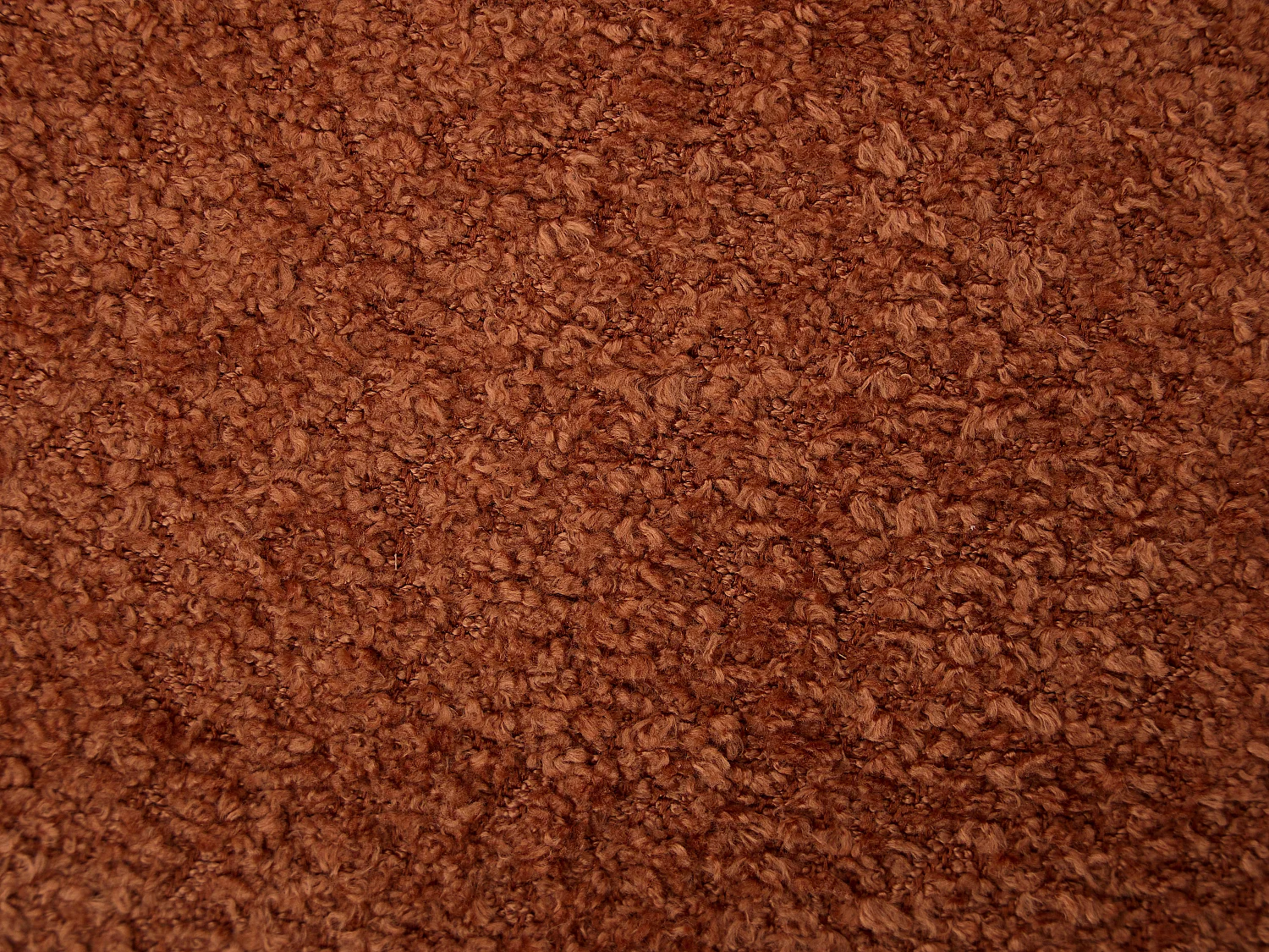 Stol med armstöd i bouclé-tyg och svart gummiträ - Terracotta - LIVELIA av Pascal MORABITO